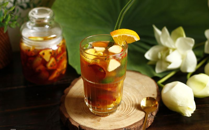 Cách pha trà hoa quả nhiệt đới ngon, mát tại nhà